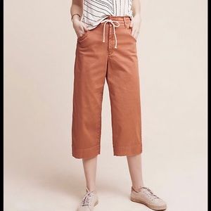 Anthropologie Chino Wide Leg Crop